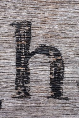 Sıkıntılı Durum Tipografisi ile Yazılan Sözcükler H Harfi Bulundu