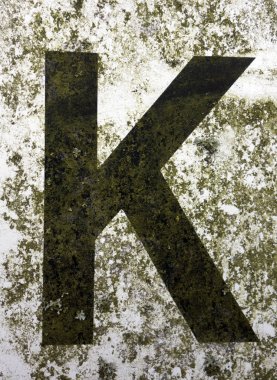 Sıkıntılı Durum Tipografisi ile Yazılan Sözcükler K Harfi Bulundu