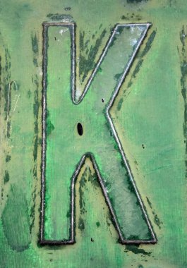 Sıkıntılı Durum Tipografisi ile Yazılan Sözcükler K Harfi Bulundu