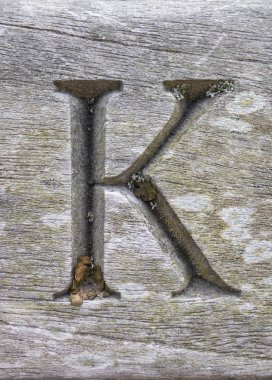 Sıkıntılı Durum Tipografisi ile Yazılan Sözcükler K Harfi Bulundu