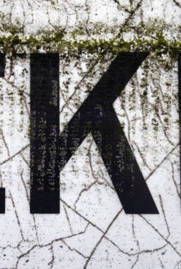 Sıkıntılı Durum Tipografisi ile Yazılan Sözcükler K Harfi Bulundu