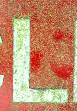 Sıkıntılı Durum Tipografisi ile Yazılan Sözcükler Bulundu L Harfi