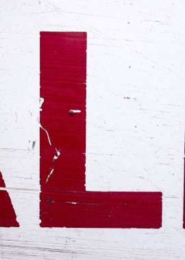 Sıkıntılı Durum Tipografisi ile Yazılan Sözcükler Bulundu L Harfi