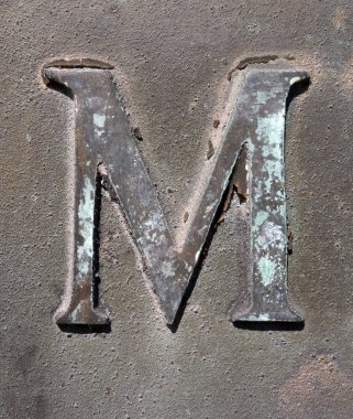 Sıkıntılı Durum Tipografisi ile Yazılan Sözcükler M Harfi Bulundu