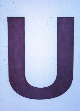 Sıkıntılı Durum Tipografisi ile Yazılan Sözcükler U Harfi Bulundu