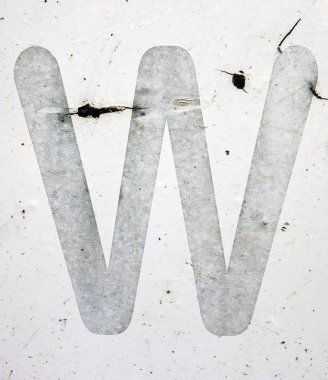 Sıkıntılı Durum Tipografisi ile Yazılan Sözcükler W Harfi Bulundu