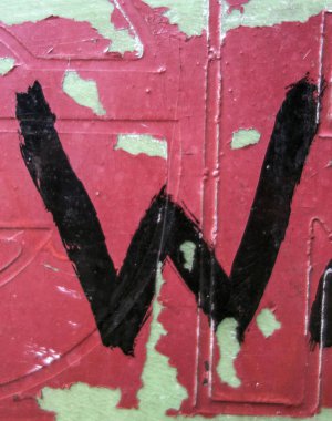 Sıkıntılı Durum Tipografisi ile Yazılan Sözcükler W Harfi Bulundu