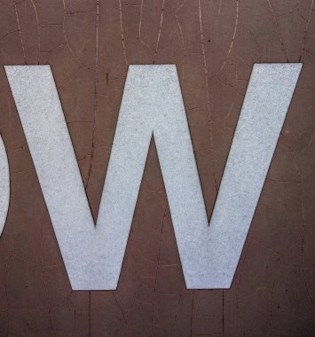 Sıkıntılı Durum Tipografisi ile Yazılan Sözcükler W Harfi Bulundu