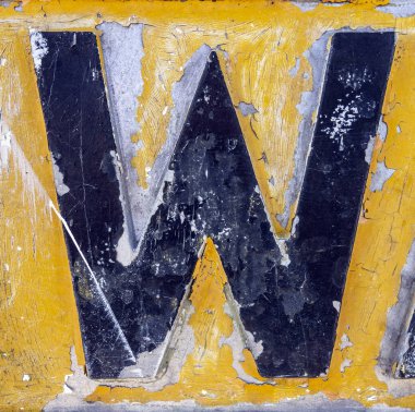 Sıkıntılı Durum Tipografisi ile Yazılan Sözcükler W Harfi Bulundu