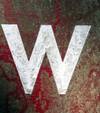 Sıkıntılı Durum Tipografisi ile Yazılan Sözcükler W Harfi Bulundu