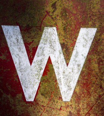 Sıkıntılı Durum Tipografisi ile Yazılan Sözcükler W Harfi Bulundu