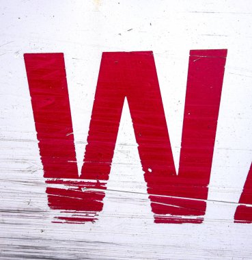 Sıkıntılı Durum Tipografisi ile Yazılan Sözcükler W Harfi Bulundu