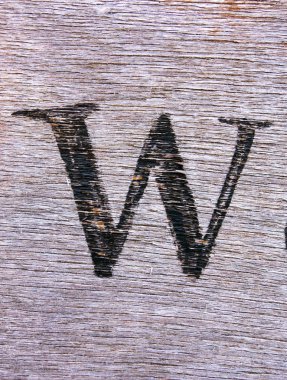 Sıkıntılı Durum Tipografisi ile Yazılan Sözcükler W Harfi Bulundu