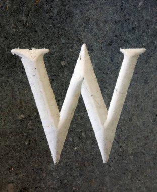 Sıkıntılı Durum Tipografisi ile Yazılan Sözcükler W Harfi Bulundu