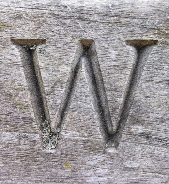 Sıkıntılı Durum Tipografisi ile Yazılan Sözcükler W Harfi Bulundu