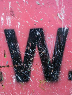 Sıkıntılı Durum Tipografisi ile Yazılan Sözcükler W Harfi Bulundu