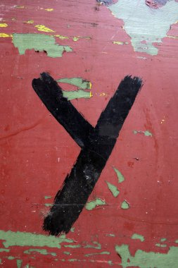 Sıkıntılı Durum Tipografisi ile Yazılan Kelimeler Y Harfi Bulundu