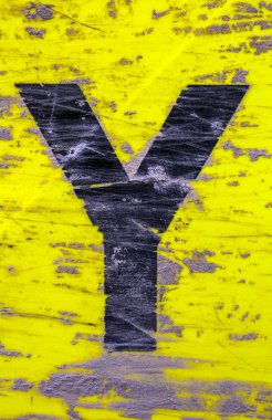 Sıkıntılı Durum Tipografisi ile Yazılan Kelimeler Y Harfi Bulundu