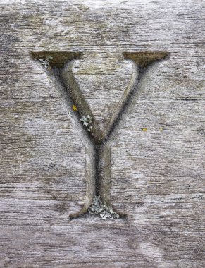 Sıkıntılı Durum Tipografisi ile Yazılan Kelimeler Y Harfi Bulundu