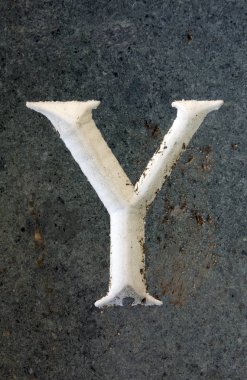 Sıkıntılı Durum Tipografisi ile Yazılan Kelimeler Y Harfi Bulundu