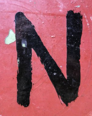 Sıkıntılı Durum Tipografisi ile Yazılan Sözcükler Bulundu N Harfi