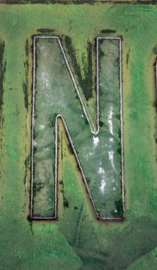 Sıkıntılı Durum Tipografisi ile Yazılan Sözcükler Bulundu N Harfi