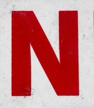 Sıkıntılı Durum Tipografisi ile Yazılan Sözcükler Bulundu N Harfi