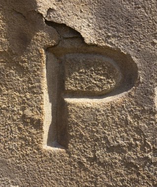 Sıkıntılı Durum Tipografisi ile Yazılan Sözcükler Bulundu P Harfi