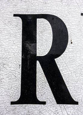 Sıkıntılı Durum Tipografisi ile Yazılan Sözcükler R Harfi Bulundu