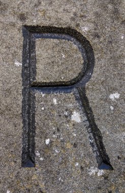 Sıkıntılı Durum Tipografisi ile Yazılan Sözcükler R Harfi Bulundu