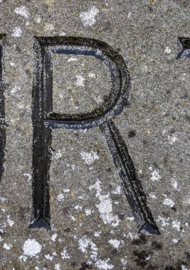 Sıkıntılı Durum Tipografisi ile Yazılan Sözcükler R Harfi Bulundu