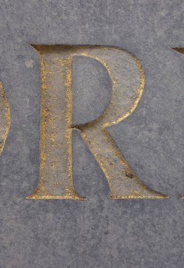 Sıkıntılı Durum Tipografisi ile Yazılan Sözcükler R Harfi Bulundu