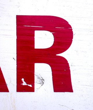 Sıkıntılı Durum Tipografisi ile Yazılan Sözcükler R Harfi Bulundu