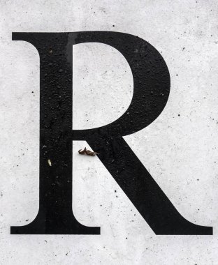 Sıkıntılı Durum Tipografisi ile Yazılan Sözcükler R Harfi Bulundu