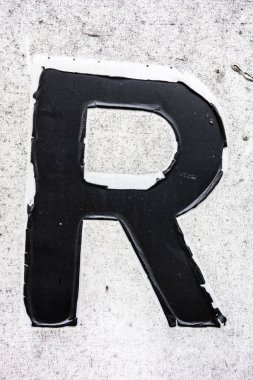 Sıkıntılı Durum Tipografisi ile Yazılan Sözcükler R Harfi Bulundu