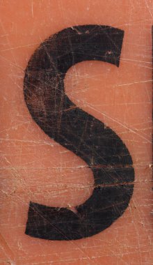 Sıkıntılı Durum Tipografisi ile Yazılan Sözcükler S Harfi Bulundu