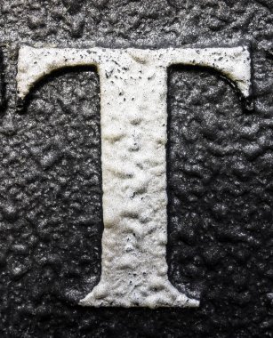 Sıkıntılı Durum Tipografisi ile Yazılan Kelimeler Bulundu T Harfi