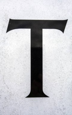 Sıkıntılı Durum Tipografisi ile Yazılan Kelimeler Bulundu T Harfi