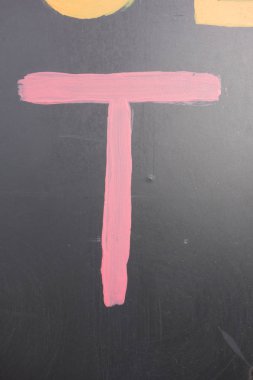 Sıkıntılı Durum Tipografisi ile Yazılan Kelimeler Bulundu T Harfi