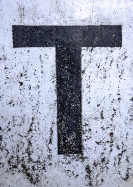 Sıkıntılı Durum Tipografisi ile Yazılan Kelimeler Bulundu T Harfi