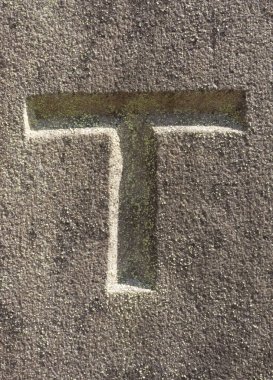 Sıkıntılı Durum Tipografisi ile Yazılan Kelimeler Bulundu T Harfi