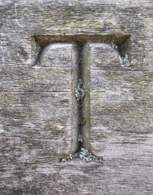 Sıkıntılı Durum Tipografisi ile Yazılan Kelimeler Bulundu T Harfi