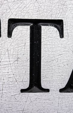 Sıkıntılı Durum Tipografisi ile Yazılan Kelimeler Bulundu T Harfi