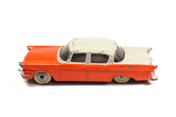 Vintage Toy Racing Cars White Background — Stock Photo, Image