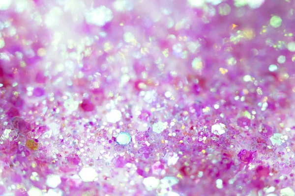 Roze Sprankelende Glitter Witte Achtergrond Bokeh Abstract Close — Stockfoto