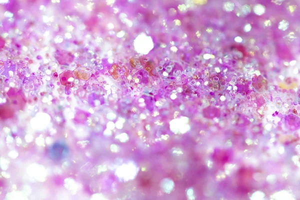 Roze Sprankelende Glitter Witte Achtergrond Bokeh Abstract Close — Stockfoto