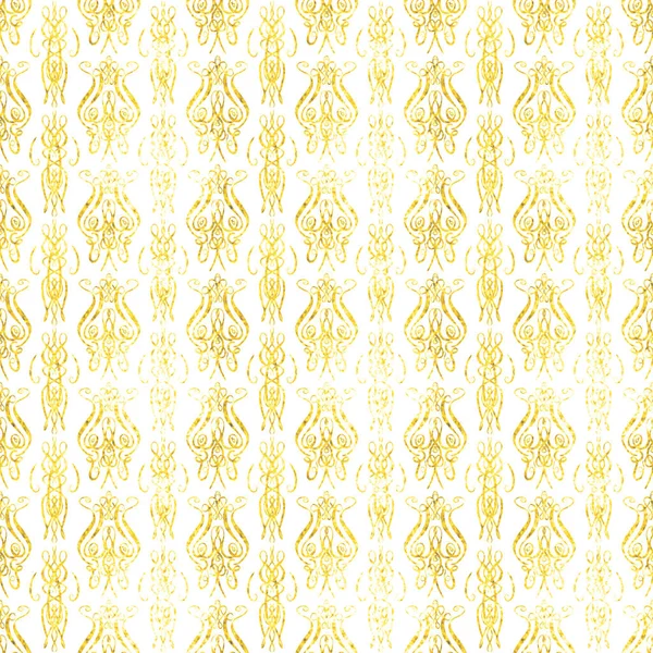 Damask Faded Gold Wallpaper Repeating Pattern — Stock Photo, Image