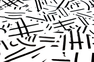 Mürekkep lekeleri Sıçratır ve Çizgiler Akrilik Suluboya Boyama