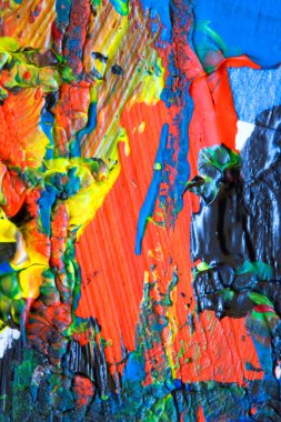 Mürekkep lekeleri Sıçratır ve Çizgiler Akrilik Suluboya Boyama