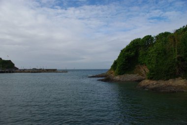 Güney İngiltere Sahili Sahil Kıyısı Güzel Deniz Manzarası İnsansız